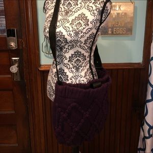 Purple/plum Ugg messenger knit sweater purse